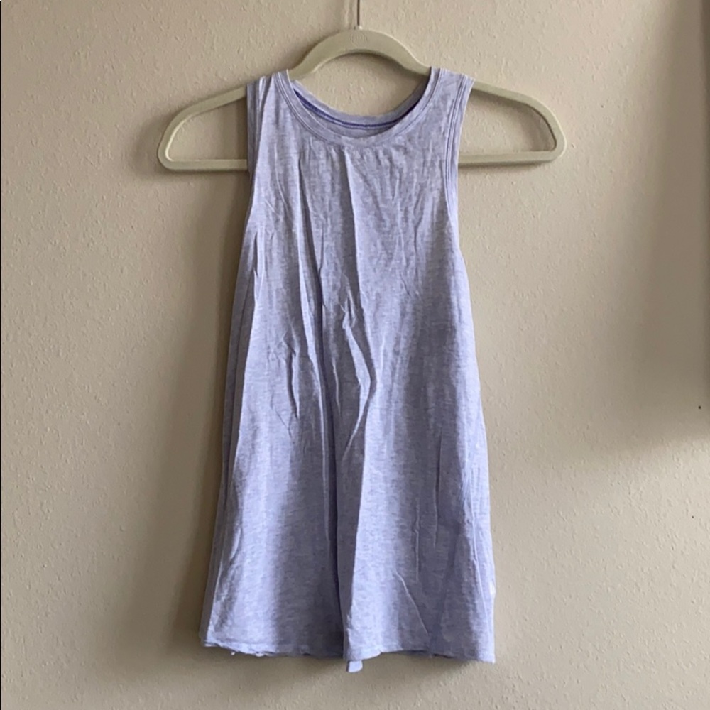 Blue Lulu Lemon Tank with Open Back